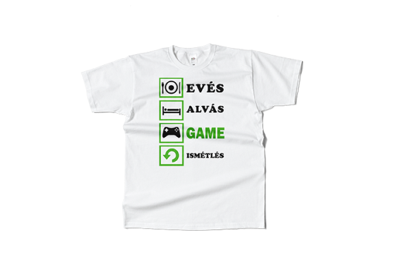 Eves alvas game ismetles egyedi gamer polo 10